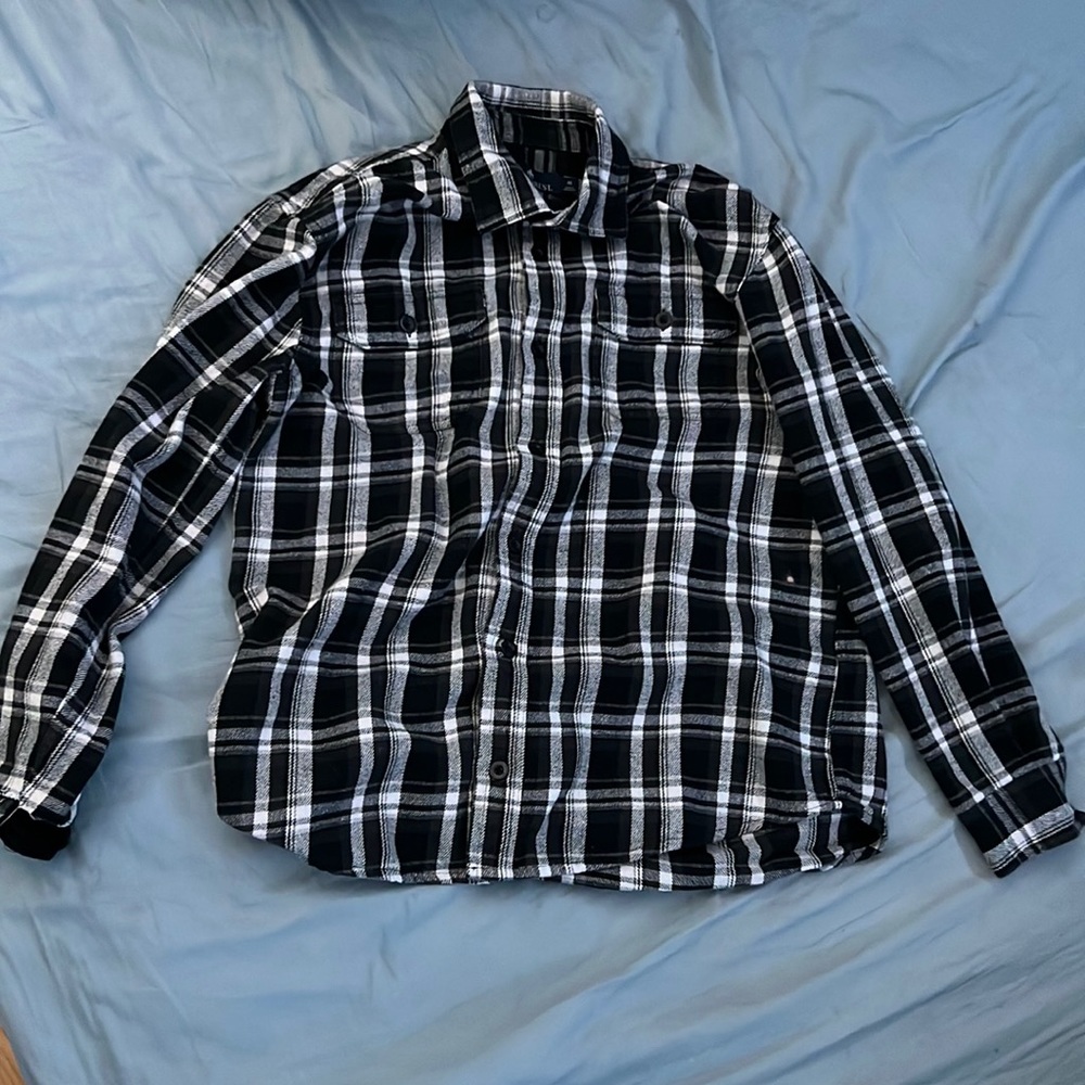 rainforest black and white flannel